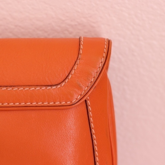 Marc Jacobs Orange Leather Clutch Mini Bag - Picture 6 of 10